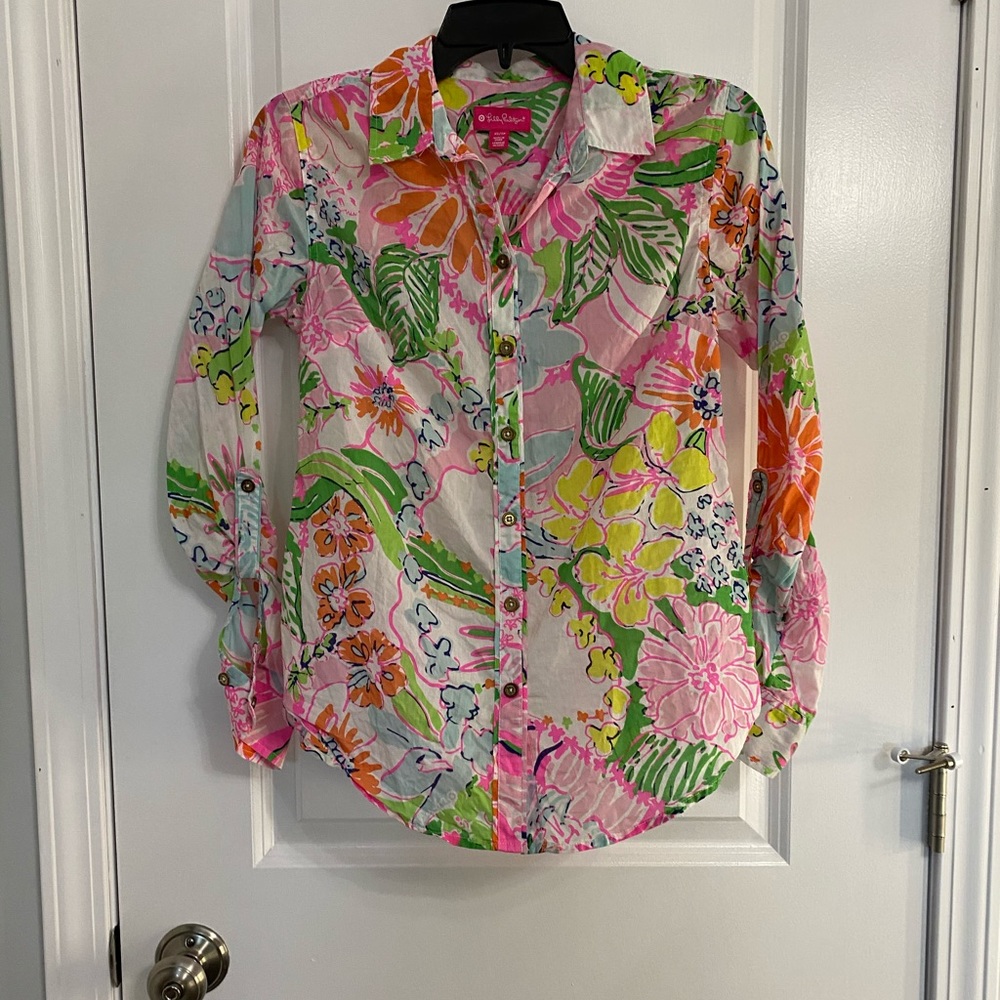 Lilly Pulitzer Target nosey Posey button down